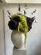 Castor Fleuriste, product: Bouquet Nuage d'hortensias noirs, amarante, chardons fluo (Thumbnail)